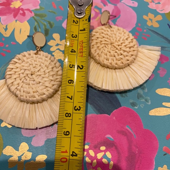 Bohemian Rattan Handmade Statement Earrings - Picture 3 of 8